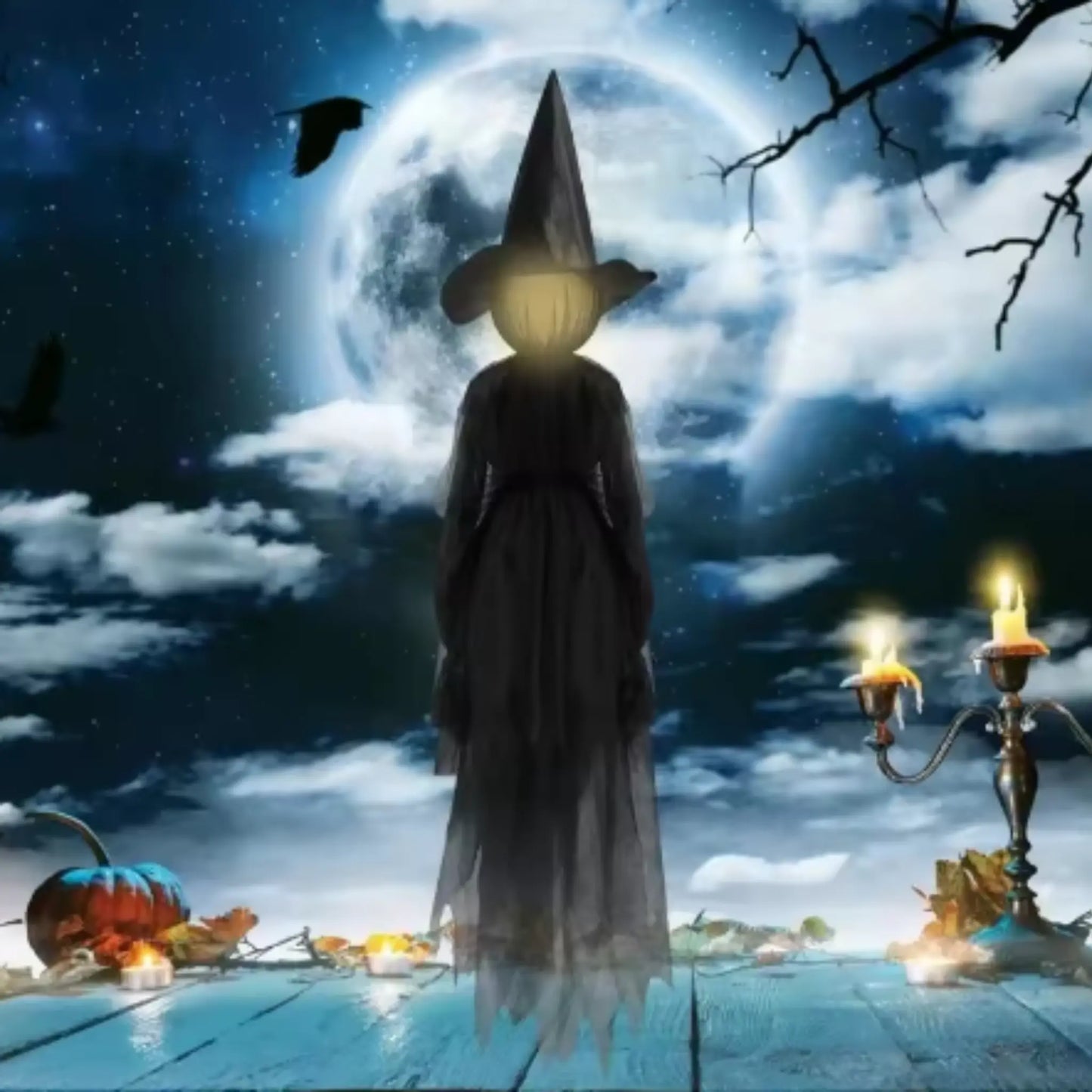Glowing Witch Decoration