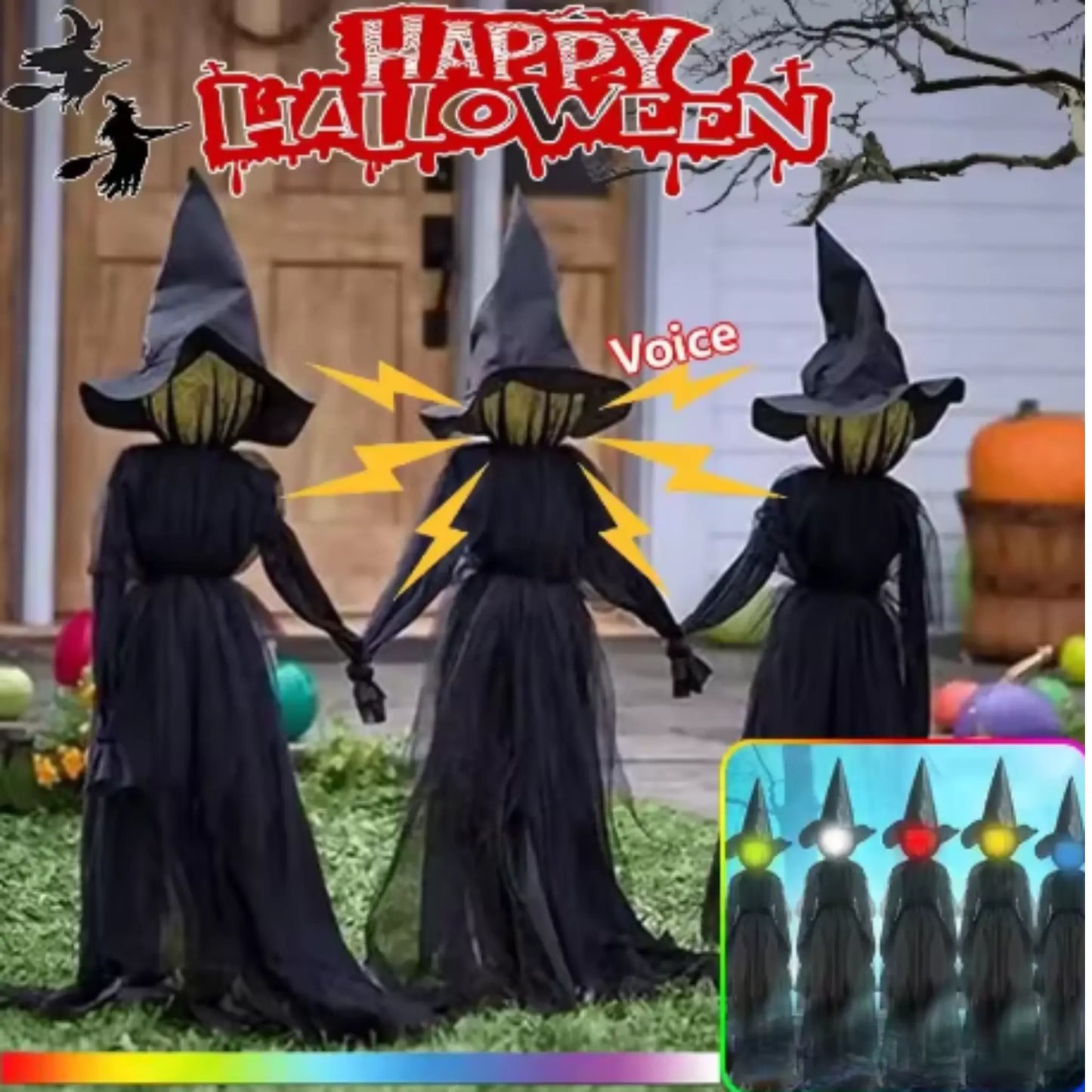 Glowing Witch Decoration