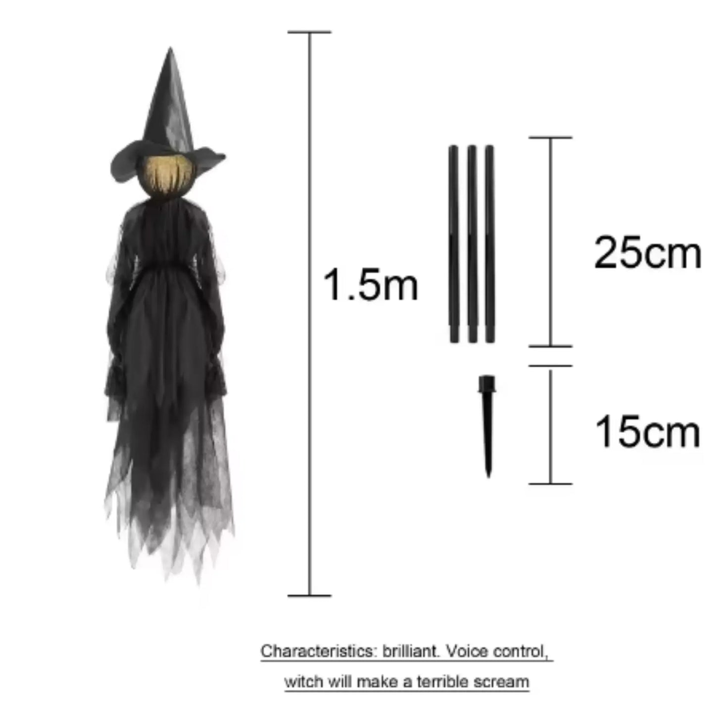 Glowing Witch Decoration